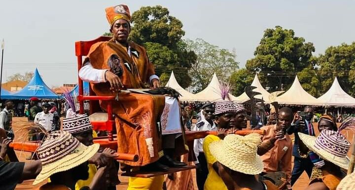 New crowned Azande King, Atoroba Peni Rikito Gbudue on 9 February 2022. [Photo:Radio Tamazuj]