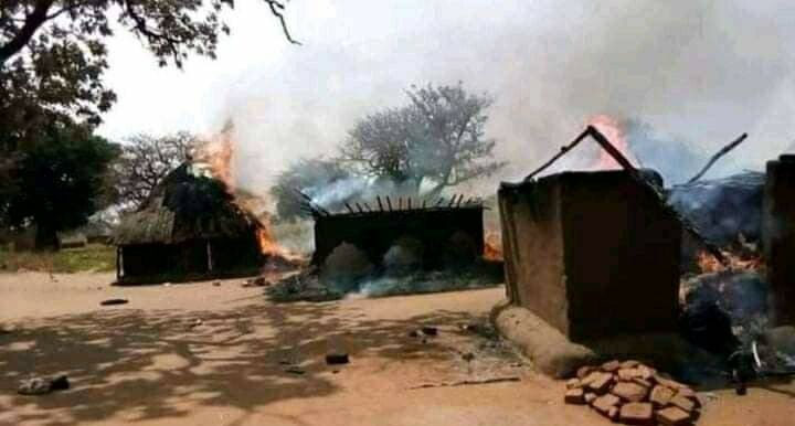 Houses torched in recent violence in Magwi, Eastern Equatoria State. [Photo: Radio Tamazuj]
