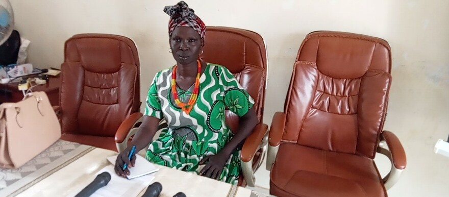 Female traditional chief in Northern Bahr al Ghazal State, Abuk Deng Ngor, speaks to Radio Tamazuj on Friday, 2 September 2022.