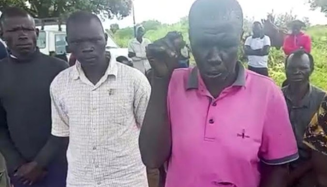 Some displaced villagers narrate the atrocities carried out by the SPLA-IO in Morobo County (Courtesy photo).