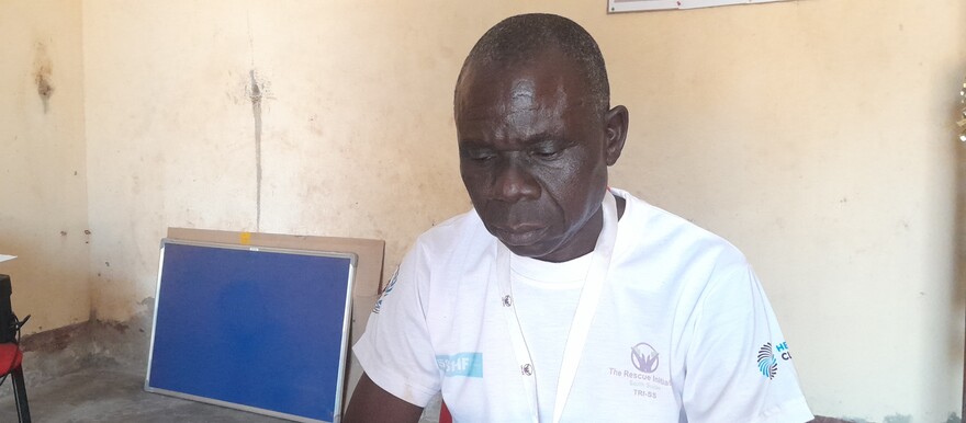 The Mental Health Officer at the hospital, Cosmos Alioni, speaking to Radio Tamazuj on 26 January 2023. [Photo: Radio Tamazuj]
