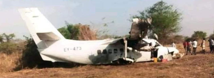 Fly Air Africa plane which crashed west of JIA on Friday morning. (Courtesy photo)