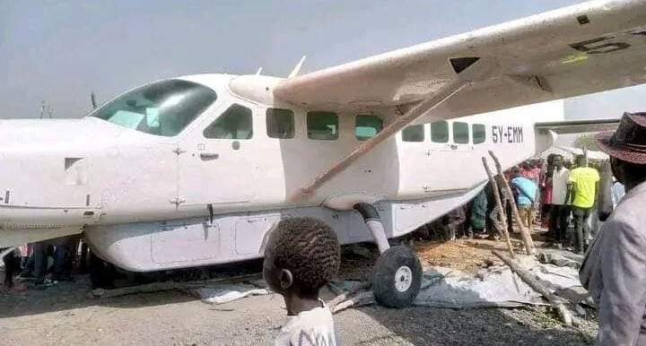 Passenger aircraft slides off Ulang County airstrip on 08 February 2023. (Courtesy photo)