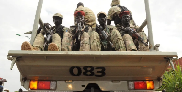 NSS soldiers on a patrol in Juba. (File photo)