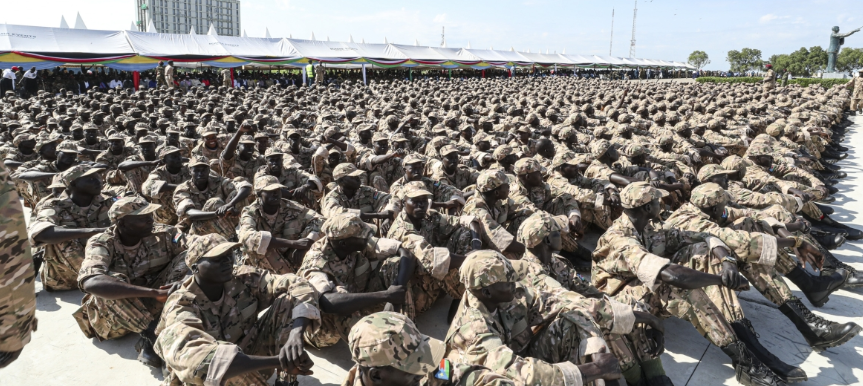 The first batch of unified forces graduated in Juba in August 2022. (File photo)