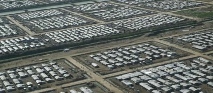 An aerial view of the Bentui Protection of Civilians site. (UN photo)