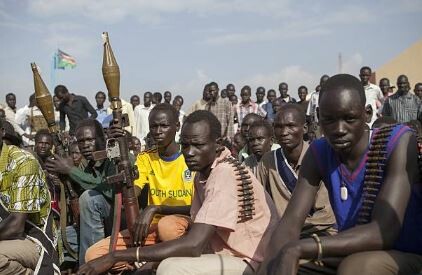 Armed Nuer youth of the White Army. (File photo)