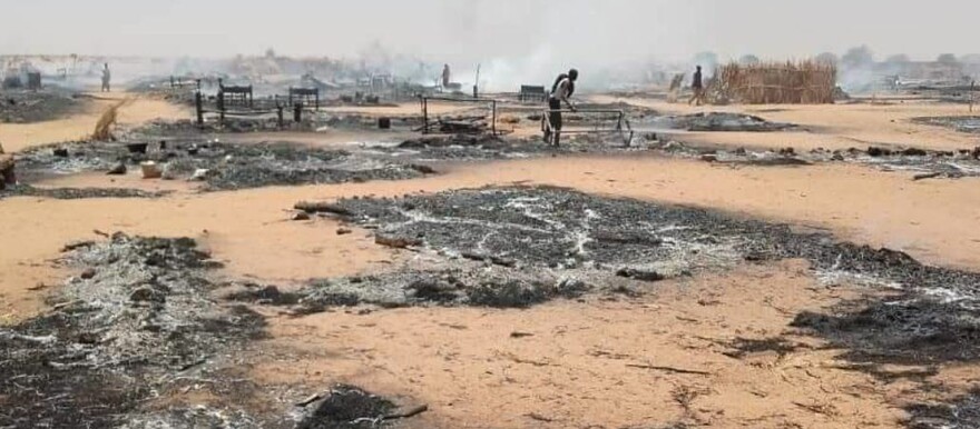 A village that was burned in the west of Al Fasher. (Courtesy photo)