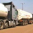 A convoy of fuel tankers at the South Sudan-Uganda border. (File photo)