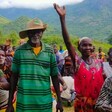 Men and women celebrating peace between Lopit and Toposa in Imehejek, 5th August 2021. [Photo: Radio Tamazuj]