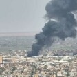 Drone footage shows clouds of black smoke over Bahri, also known as Khartoum North, Sudan, in this May 1, 2023. (Reuters)