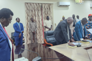 Governor Jadallah swears in 2 county commissioners, calls for unity