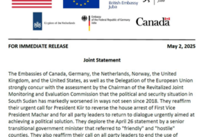 Western embassies, EU reiterate calls for FVP Machar’s release