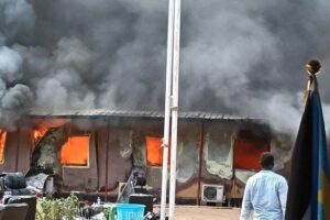 Fire guts South Sudan ruling party headquarters
