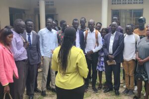 University of Juba journalism students tour community radio station for practical training