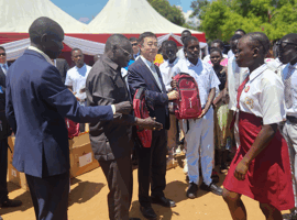 Chinese Embassy donates scholastic materials, medicines to Juba schools