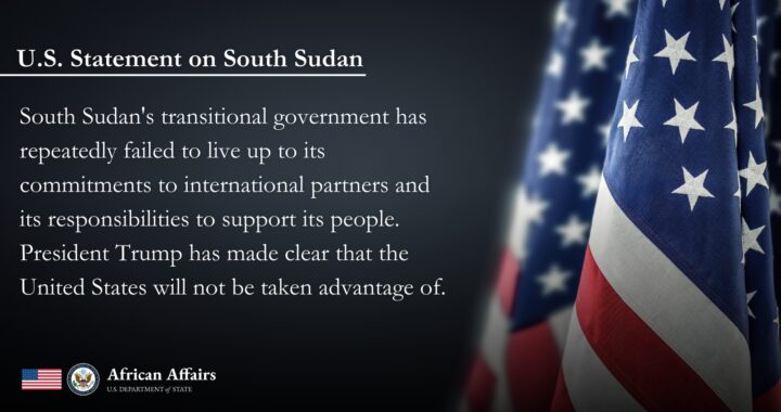 واشنطن توجه إنذاراً شديداً لحكومة جنوب السودان وتربط استمرار الدعم بإصلاحات فورية