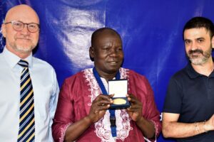 Two EU Delegation staff in South Sudan receive 20-year service medals