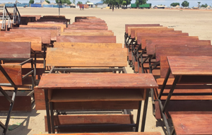Leer County education department receives 192 school benches