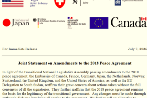 Western embassies: Peace agreement changes must be made through authentic dialogue