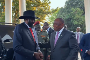 Kiir meets Ramaphosa days after arrival