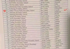 Jonglei education minister cancels 44 newly created secondary schools