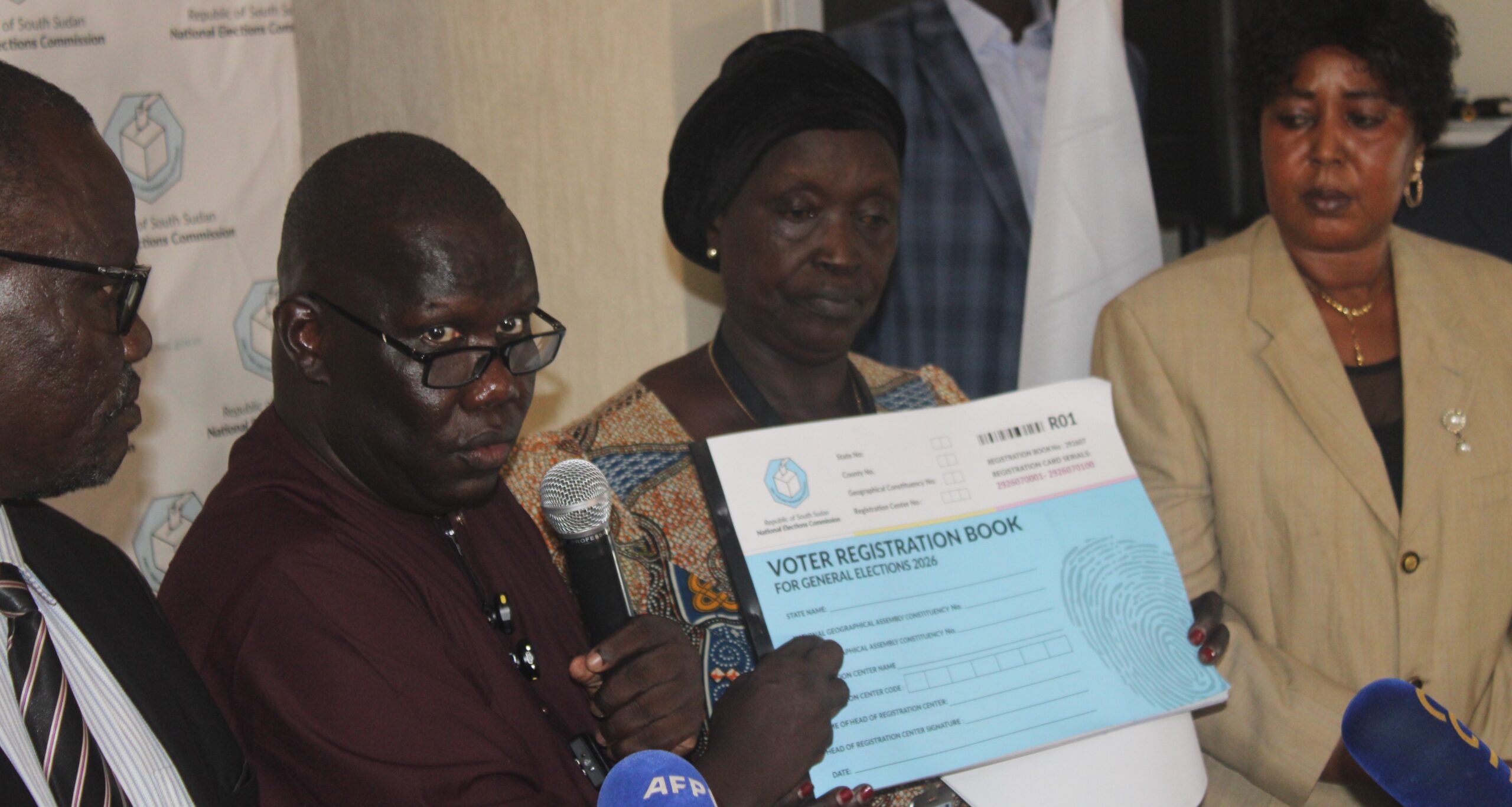 South Sudan NEC Unveils Voter Registration Book for Elections